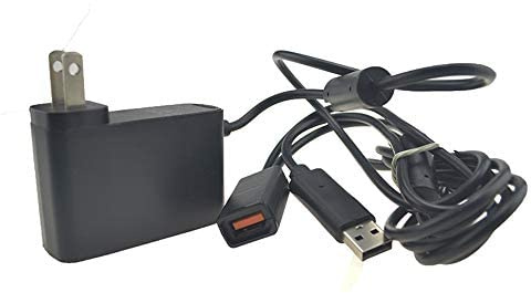 StyleZ Power Supply AC Adapter Cable USB Charger with US Plug for Microsoft Xbox 360 Kinect Motion Sensor System Interior Negro cargador de dispositivo móvil