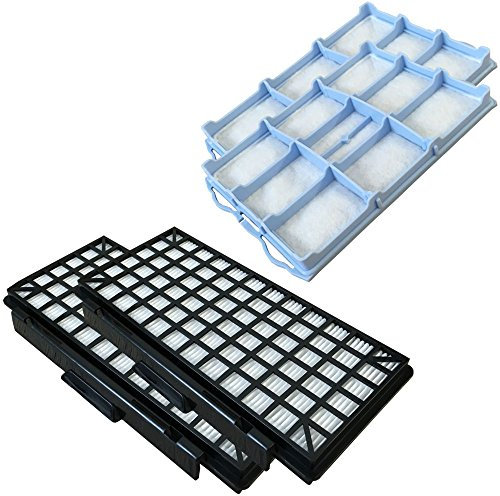 PakTrade Set - 2X HEPA Filter + 2X Motorfilter geeignet Für Siemens VSQ5X1230/01 Q5.0 Extreme