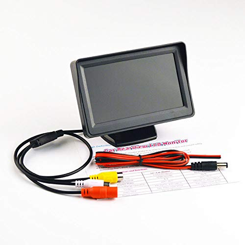 Caméra De Surveillance Surveillance De La Sécurité Moniteur De Voiture, Écran Tft De 4,3 Pouces, Ordinateur De Bureau/Pliable/Rétroviseur-Bureau 4,3 Pouces