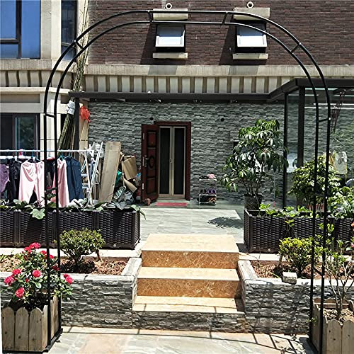 LJHSS Metal Garden Arch,Gothic Steel Garden Arch garden arch trellis Easy-to-Assemble,for climbing plants,Metal Wedding Arches Ceremony Party Outdoor Floral Decor