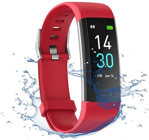 Septoui Fitness-Tracker Pulsuhr Blutdruck SpO2 Fitnessuhr IP68 Wasserdicht, 16 Sportmodi Schrittzähler Kalorienzähler Schlafmonitor Aktivitätstracker Damen Herren Smartwatch fur Android iOS