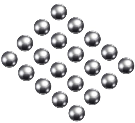 QUARKZMAN 19 Stück 10mm Lager Stahlkugeln Kohlenstoffstahl Silber Ton | für Handwerk und Fahrradräder