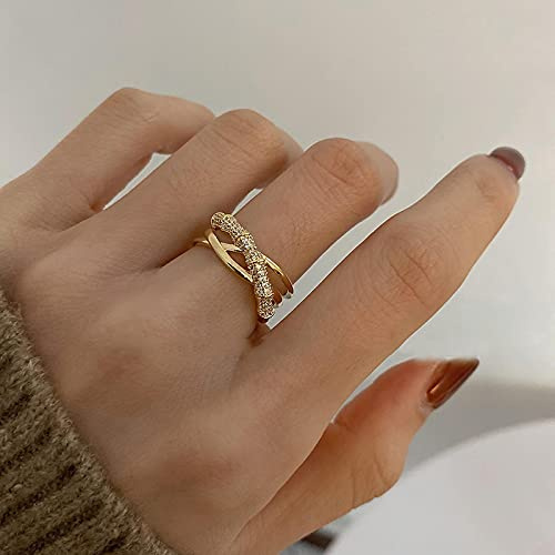 Bysonglezai Ringe Ring Damen Herren Kreative Querschlangenknochen-Bambusform-Offene Ringe Für Den Ungewöhnlichen Ring Der Mode-Party-Mädchen Der Frau