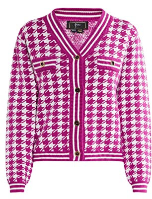Sookie Cardigan en Tricot, Fuchsia, XL/XXL Femme