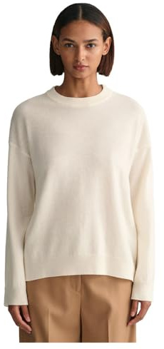 GANT Superfine lammull C-hals, kräm, L