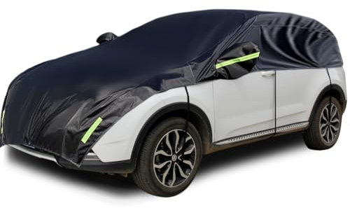 Konnfeir Mezza copertura copriauto per inverno estate copri carrozzeria per esterni per interni Impermeabile antipolvere universal Materiale poliestere 210D con cotone (Hatchback)
