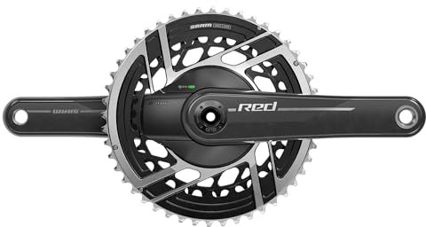 Sram RED AXS Leistungsmesser Kurbelgarnitur, 165 mm, 2 x 12-Gang, 46/33t, 8-Bolzen Direktmontage, Dub-Spindelschnittstelle, Natur