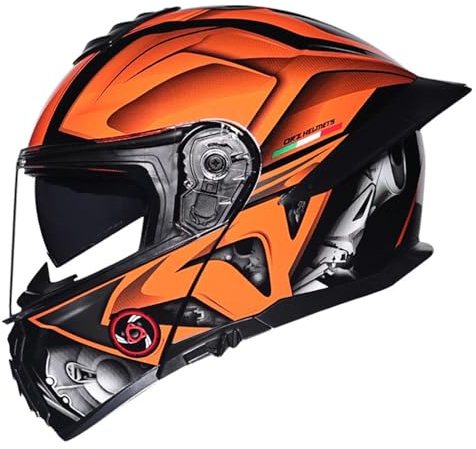 Motorradhelm Klapphelm Integralhelm DOT/ECE-Zugelassener Verkehrssicherheit Robuster Leiser Motorrad Helm Rollerhelm Sturzhelm mit Doppelvisier Sonnenblende Damen Herren Erwachsene