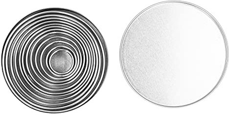 12Pcs Circle Frame Die Cutter Set, Stainless Steel Round Cutting Die, Circle Hollow Punching Cutting for Dough, Clay, Baking & Crafts with Storage Box - Multipurpose