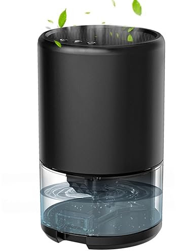 Deshumidificadores para el hogar, deshumidificador doméstico pequeño y silencioso de 1000 ml con Luces de atmósfera de Siete Colores, purificador de secador de Aire portátil de 350 ml/D para Cocina