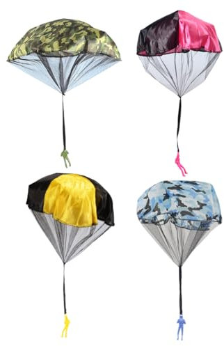 Jouets parachutistes pour enfants, lot de 4, jeux d'anniversaire, jouets de parachute à la main