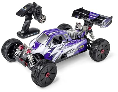 Carson 500204036 1:8 Virus V21 2.4G RTR blau – RC Verbrenner, 65kmh, RC, RC Auto, RC Modellbau, Ferngesteuertes Auto