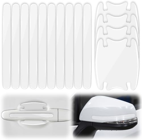 14 pezzi di protezione per maniglia auto, pellicola protettiva trasparente per maniglia auto, pellicole protettive antigraffio in TPU per porte auto, set di adesivi protettivi per vernice auto