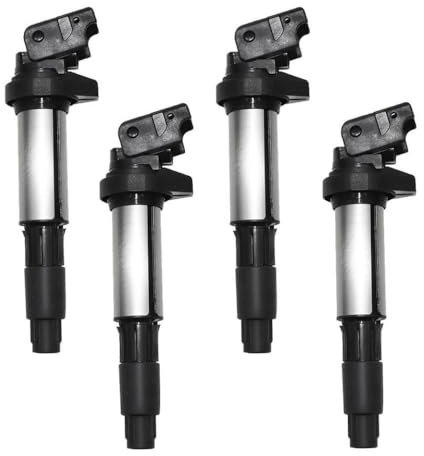MfsREv Zündspule Set von 4 kompatibel mit verschiedenen Modellen E46 E60 E81 E88 E89 E90 E92 118i 120i 130i 316i 318i 320i 325i 520i 525i 730i x3 x5 Z4(4pcs)