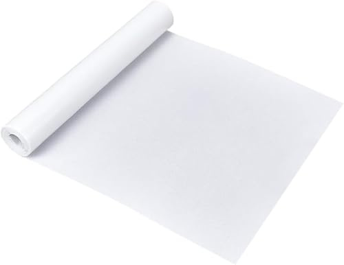 Tutamaz Fieltro autoadhesivo blanco, 40 x 220 cm, fieltro autoadhesivo, tela de fieltro autoadhesiva, para muebles, revestimiento interior, fieltro de rafia para manualidades, color blanco, 1 mm de