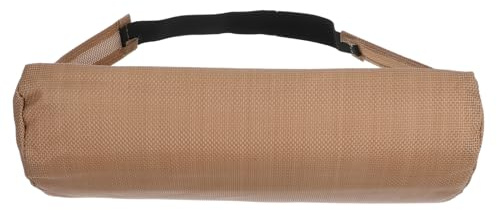 Milisten Reposacabezas De Silla Plegable 35x6x15 Cm Esponja Flexible y Tela Color Café Claro, Soporte Ergonómico para Tumbona y Silla De Ocio, Cojín Reutilizable para Uso Playa y Jardín