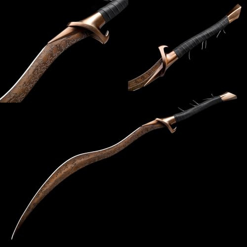 LQSMX sword Elden Ring Schwert，Klinge aus handgeschmiedetem Stahl，Dark Moon Greatsword/Moonveil/Rivers of Blood/Bloodhound's Fang/Malenia's Blade of Miquella