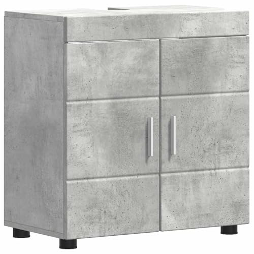 vidaXL Badrumsskåpsset TULUM Betonggrå 60 x 34 x 63 cm Konstruerat trä