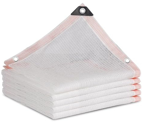 Telo ombreggiante bianco 2 x 2 m per esterni, rettangolare, vela parasole traspirante, tessuto ombreggiante da giardino, protezione UV per patio, parasole impermeabile