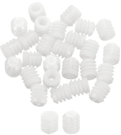 QUARKZMAN 100Pcs 0.34x0.39 Perni Per Cardini, Inserti Perni In Plastica Filettati Per Cardini Porte Armadio Connessioni Mobili, Bianchi