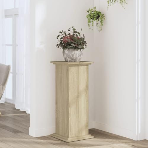 Generico Supporto per Piante Rovere Sonoma 33x33x80 cm Legno Multistrato,Marrone,12.7kg,852971