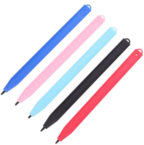 Stylet pour Écran LCD 4, 8 Pouces Lot de 5, Écriture et Dessin | Abs et Caoutchouc Électroconducteur, Format Compact Portable, Écriture Précise et Fluide
