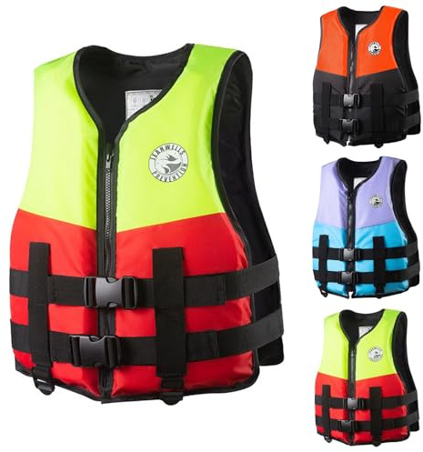 Giubbotto di Salvataggio Salvagente per Adulti Regolabile Galleggiante Aiuto al Galleggiamento in Schiuma per Imarcazioni per Barca, Gommone, Vela, Nautica