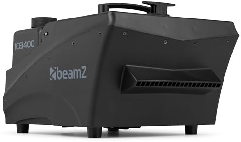 BeamZ ICE1400 MKII Bodennebelmaschine - Low Fog Machine, 1400 Watt, Langanhaltender Bodennebel, Fernbedienung & DMX, Rauchmaschine, Boden Nebelmaschine für Hochzeiten, Konzerte, Bühnen und Partys
