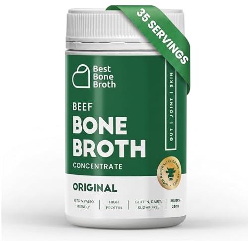 Grass Fed Beef Bone Broth Concentrate | Help Improve Joints, Skin, & Gut | Liquid Collagen Amino Acids | Keto, High Protein, Gluten Free | 35 Servings / 8.7 litre