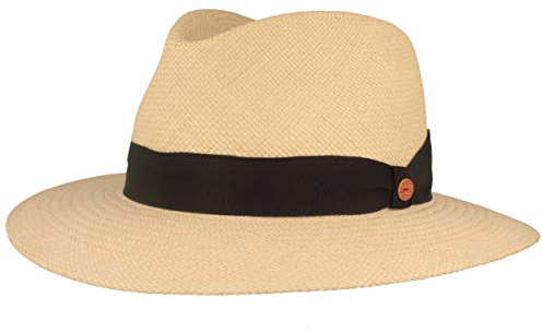 Mayser Orginal Panama-Hut | Stroh-Hut | Sommer-Hut aus Ecuador –Traditionell Handgeflochten, UV-Schutz 40, Wasserabweisend, Bruchschutz (56, Natur)