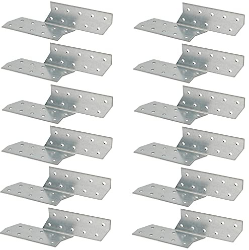 KOTARBAU® 12er Set Sparrenanker 170 x 40 mm Rechts Stahlwinkel zum Verstärken von Holzkonstruktionen