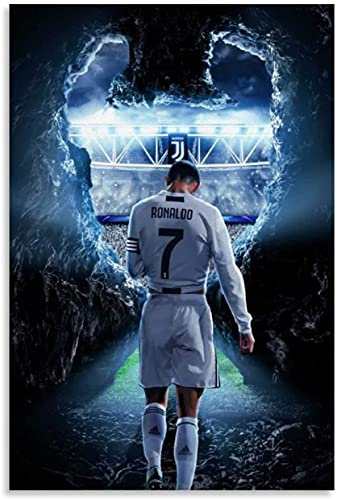 5D Diamant Painting Set FüR Erwachsene Und Kinder Cristiano Ronaldo DIY Diamond Painting Kristall Strass Diamant Stickerei GemäLde 23.6x35.4(60x90cm) Kein Rahmen