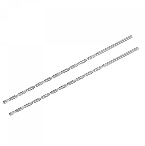 sourcing map 2 Stk HSS Spiralbohrer (Hochgeschwindigkeitsstahl) Extra lange Twist Bohrer 4,5mm Bohrdurchmesser 250mm Länge