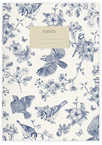 etmamu 140 Notizheft A5 Flowers & Birds, 32 Blatt liniert