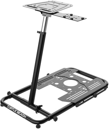 Turtle Beach VelocityOne Universal Stand für Flugsimulation & Sim-Racing | Schwarz, robuste Stahlkonstruktion, flach klappbar, höhenverstellbar, Gummifüße, reversibles Design, universell kompatibel