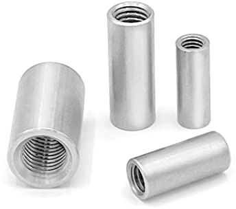 NOLDAR | Gewindehülse. Langmutter Edelstahl AISI 304 (A2). Distanzhülsen M6 x 30 mm Rund (4 Stück)
