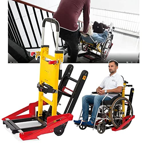 XINGma Crawler Light Stair Climber, Rollstuhl-Docking/Treppen Hinunter, Max. Belastung 440lb/200kg, FüR Den Rollstuhltransfer Von Patienten