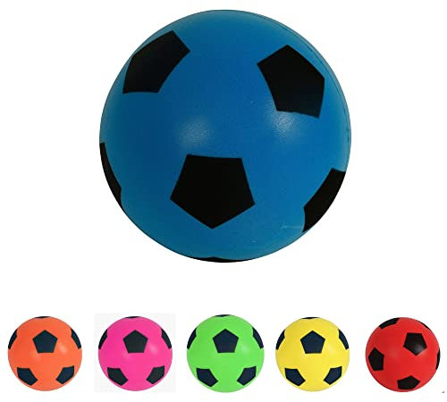 Fun Sport 20cm Football | Indoor/Outdoor Soft Sponge Foam Soccer Ball | Play Many Games For Hours Of Fun | Suitable For Adults, Boys And Girls Of All Ages (19.4cm Blue)