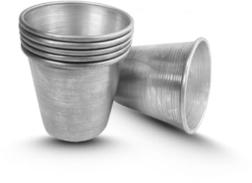 CG94 - Stampi per Babà in Alluminio Antiaderente | Cucina Tradizionale Italiana | Distribuzione Uniforme del Calore | Facile Rimozione e Pulizia, Formato 7x8 cm, Alluminio