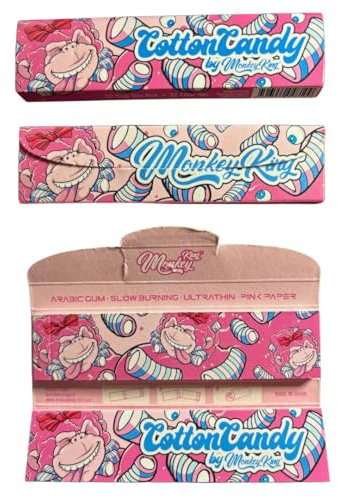 5 x Monkey King Cotton Candy - Kingsize Papers and Tips - Touch and Smell