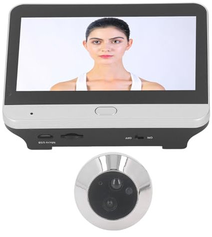 Kabellose Türspion mit 1080P und 120-Grad-Blickwinkel, digitaler Türspion mit 10,9 cm Farbmonitor, WLAN, Zwei-Wege-Audio