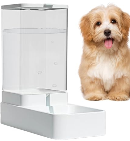 Alimentador Automático y Dispensador de Agua para Mascotas - Sistema de Gravedad para Perros y Gatos con Capacidad de 3,8 L