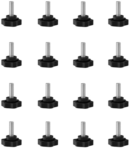 SHULLIN 16 Stück M5x20mm Sternkopfschraube Sterngriffschraube Sternschraube | Rändelschraube Sterngriff Schrauben Sterngriff Gewinde Klemmknopf für Maschine Industrie Ausrüstung (M5x20mm)