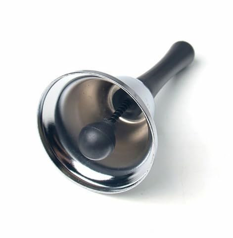 HONYUET 8PCS Stainless Steel Hand Bell, Small Metal Loud Handheld Bell for Christmas Service Restaurant Hotels Reception