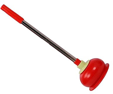 MAGICLULU Reinigungskolbengriff Aus Edelstahl Und Gummi Für Die Reinigung Von Schüsseln Und Badezimmern