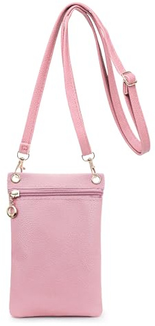 Energather Small Phone Bag, Soft PU Leather Mobile Phone Bags for Women, Mobile Phone Pouch Bag Crossbody Phone Bag