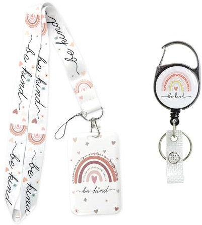 1 Satz Lanyard-Kartenhalter, Ausgestattet Mit 1 Teleskopclip, Ausweisschutzhülle, Kann Für Arbeitsausweise, Studentenausweise Und Buspässe Verwendet Werden