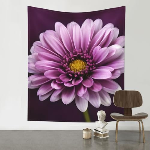 Lila Chrysanthemen-Wanddekoration, Wandteppich, 152,4 x 129,5 cm (vertikal), Raum-Innen- und Außenwanddekoration