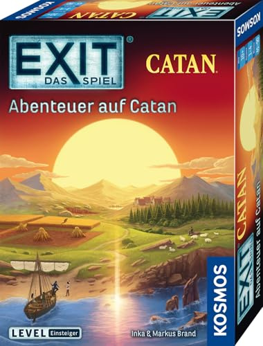 Kosmos 684983 EXIT - Das Spiel - Abenteuer auf Catan, Level: Einsteiger, Escape Room Spiel, Exit Game für 1-4 Spieler ab 10 Jahre, Gesellschaftsspiel