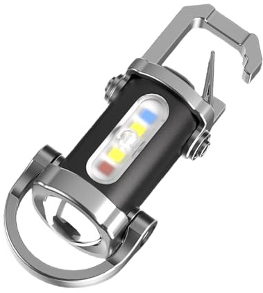 Lampada LED portachiavi - Mini torcia LED potente | Torcia compatta 3 modalità con illuminazione per campeggio, escursioni e attività all'aperto
